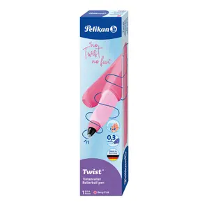 Стержневой ручка Pelikan Twist — розовая, синяя паста, 1 шт.