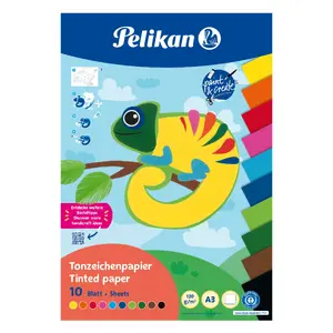 Художественная бумага Pelikan 101998 — 10 листов, разноцветная, сертификат Blue Angel
