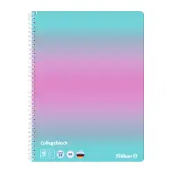 Тетрадь для письма Pelikan Herlitz 103091 A4 в клетку 80 листов мультиколор с голографическим оформлением