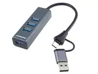 USB-хаб PREMIUMCORD PremiumCord Hub 5G SuperSpeed USB-C и USB-A на 4x USB-A 3.2 Gen 1