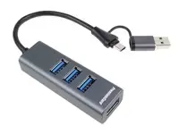 PREMIUMCORD Hub 5G SuperSpeed USB-C/USB-A на 4x USB-A Photo 4
