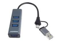 PREMIUMCORD Hub 5G SuperSpeed USB-C/USB-A на 4x USB-A Photo 6