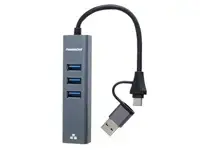 Adapteris PREMIUMCORD USB‑C/USB‑A uz Gigabit + 3× USB 3.2 Photo 3