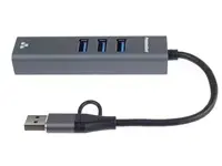 Adapteris PREMIUMCORD USB‑C/USB‑A uz Gigabit + 3× USB 3.2 Photo 4
