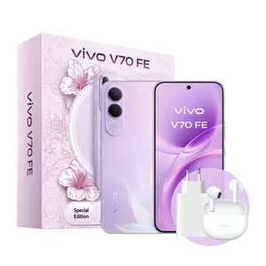 Смартфон VIVO V70 Fe — 6.83" FHD+ 2800×1260, MediaTek Dimensity 7360-Turbo, 8 ГБ RAM, 256 ГБ, 200 МП двойная камера, 7000 мА·ч, Dual SIM, Android 16, фиолетовый