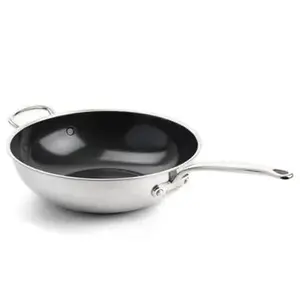 Wok/Stir-Fry Pan GreenPan Premiere Round 30 cm Stainless Steel, Silver
