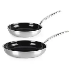 All-purpose pan set GreenPan Premiere Round — 2-piece stainless steel, 20 cm & 28 cm