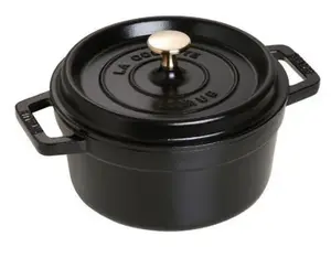 Cast iron cocotte Staub La Cocotte 20 cm, Black, Round, Model 1004067