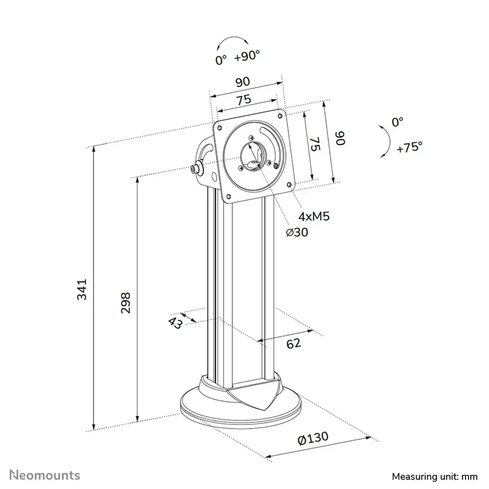 Neomounts DS15-632BL1 настольный держатель Photo 14