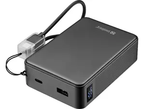 Powerbank SANDBERG Nano 20000 mAh PD 20W Li-Ion — 1×USB-C, 1×USB-A, 3A, Black