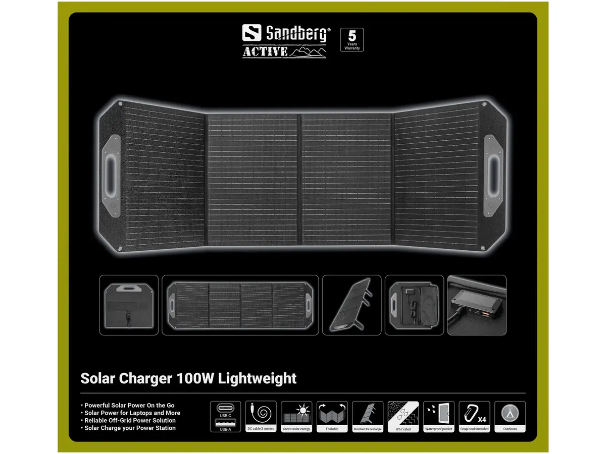 SANDBERG Солнечное зарядное 100W Lightweight Photo 9