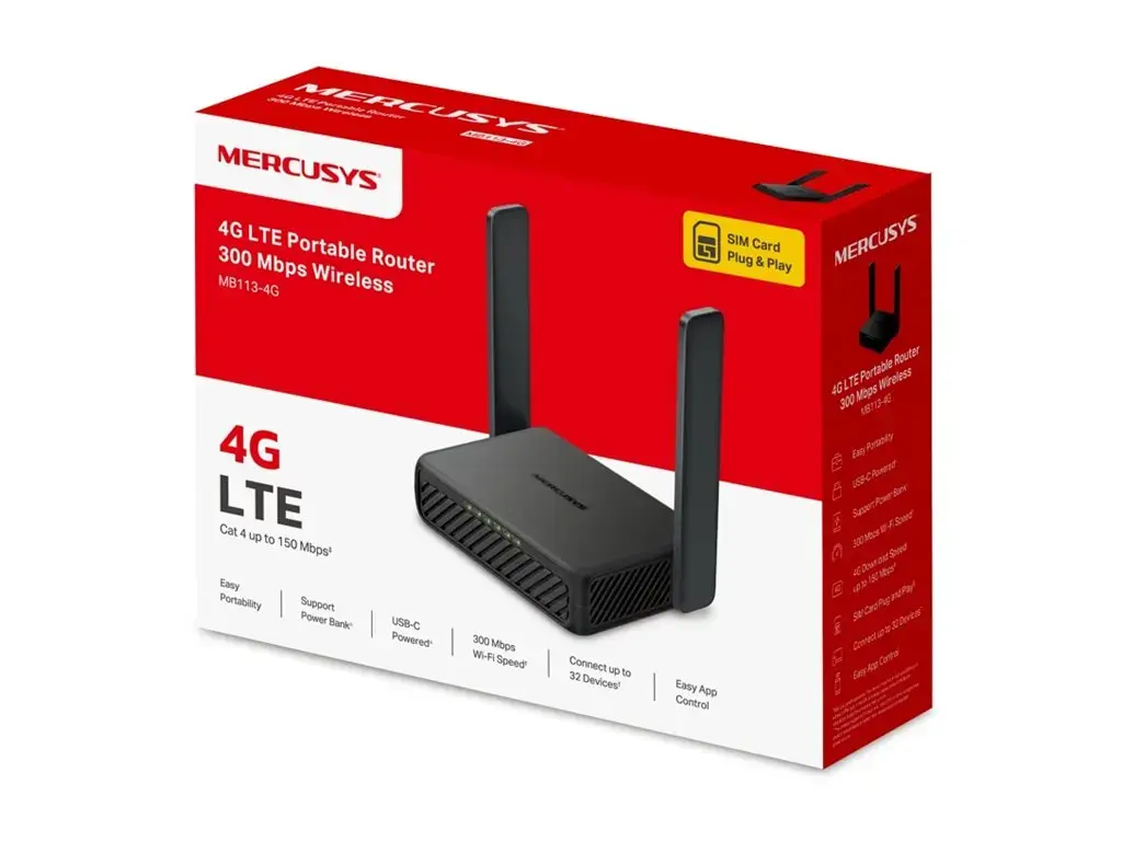 MERCUSYS MB113-4G Портативный 4G LTE роутер Photo 3