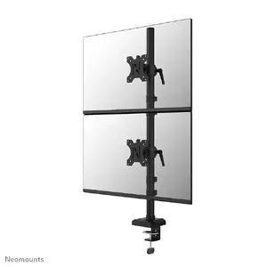 Dual monitor arm Neomounts DS60-600BL2V for 2 displays 10–32", VESA 75x75–100x100, max load 9 kg, clamp/grommet, black