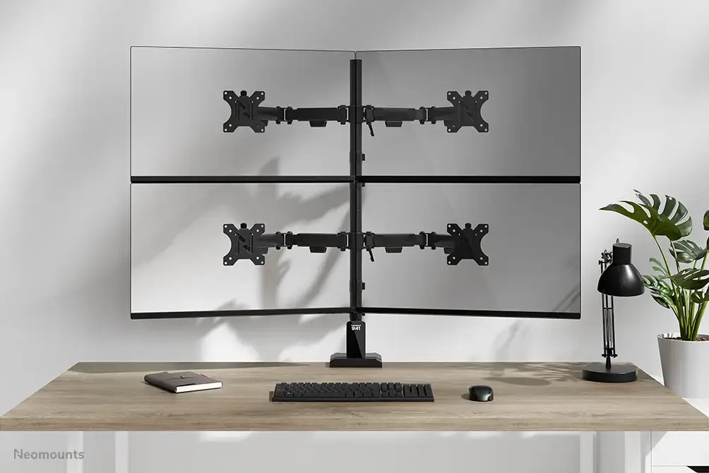 Neomounts DS60-600BL2-2 quadruple monitor arm Photo 14