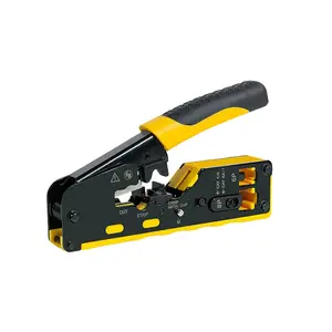 Knaibles LOGILINK WZ0060 kabeļu spailēm RJ45 (CAT5/6/6A/7), dzeltens/meln, žokļa platums 22 mm