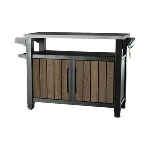 Keter Стол для гриля Deco Unity XL 207L цвет орех — стол-подставка для гриля