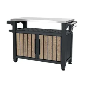 Стол-подставка для гриля Keter Deco Unity XL 207L цвет ясеня — уличная мебель
