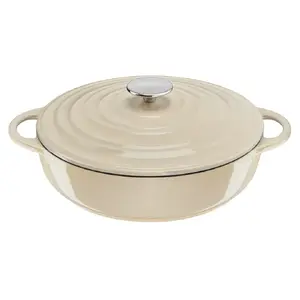 Tefal cast iron serving pan LOV E25972, apaļa 3,8 L, 28 cm, bēša