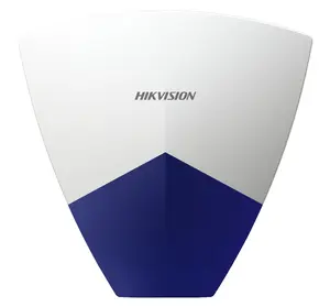 Проводная сирена Hikvision DS-PS102X/BLUE — для помещений и улицы, 12 В DC, 180 мА, корпус PC/ABS, синий/белый