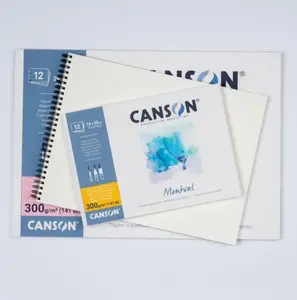 Художественная бумага CANSON Montval 300 г/м², 1 лист, 50 x 65 см, натурально‑белая, сатиновая поверхность