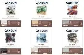 CANSON zīmēšanas papīrs Mi-Teintes bloks 240 x 320 mm, 20 lapas, 160 g/m², viena puse ar «šūnu» faktūru