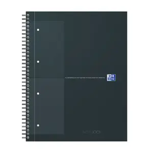 Тетрадь Oxford International A4+ Hardcover 80 листов 80 г/м² Клетка Черная