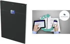 Блокнот Oxford Smart A4 в клетку 80 листов 80 г/м² Optik Paper с черной картонной обложкой