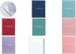 MIQUELRIUS Collegeblock Notebook EMOTIONS A4, sarkans rūtiņots, 80 lapas, balts papīrs 90 g/m²