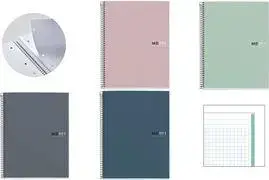 MIQUELRIUS Collegeblock Notebook THE ORIGINAL DIN A5 smilškrāsas, rūtiņots, 80 lapas, papīrs 90 g/m²