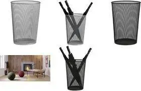 Umbrella Stand Alba PMRAIN M — Wire Metal, Metallic Gray, Oval, Diameter 260 mm, Height 600 mm