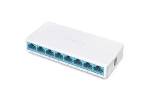 Unmanaged 8-Port Fast Ethernet Desktop Switch MERCUSYS MS108 — 10/100 Mbps, 8 RJ-45 ports, white