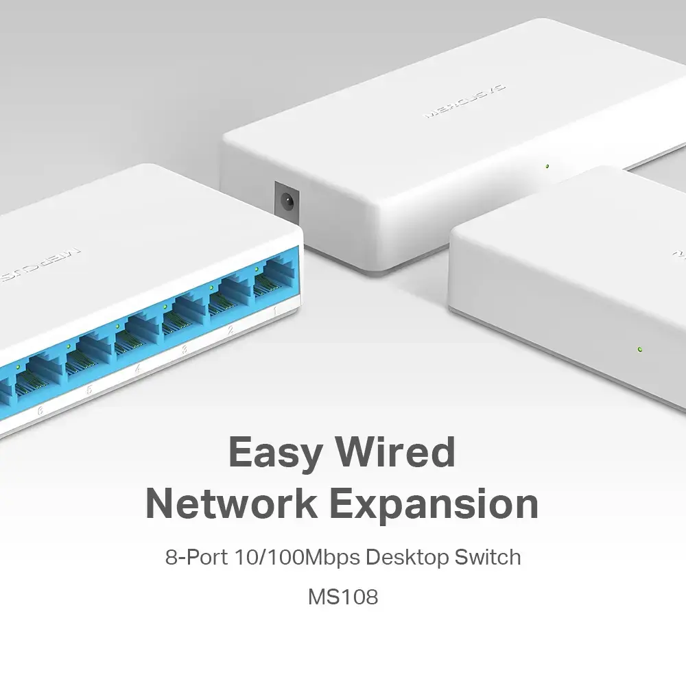 MERCUSYS MS108 8 porta Fast Ethernet galda slēdzis Photo 2