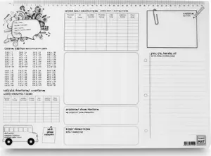 Desk Planner Mat VidaXL STRIGO transparent desk mat for notes and scheduling