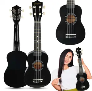 Ukulele soprano LUNA GUITARS SUPRIMO UK21 BK — 21" black, wooden