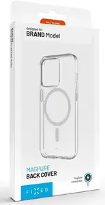 Caurspīdīgs FIXED MagPure aizmugures maciņš ar MagSafe atbalstu Samsung Galaxy A17 4G/5G