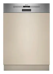 NEFF S145EAS16E Semi Built-in Dishwasher with 13 Place Settings, Energy Class A, Home Connect, 42 dB Noise Level, and Stainless Steel Control Panel