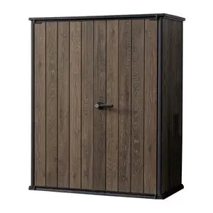 Садовый сарай Keter Deco Vertical Shed walnut tone — вертикальная дверь для хранения садового инвентаря