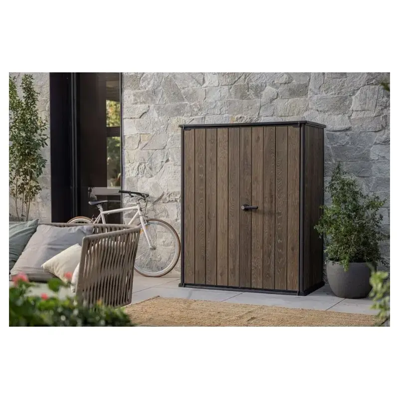 Keter Deco Vertical Shed walnut tone — садовый сарай Photo 2