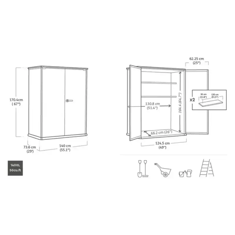 Keter Deco Vertical Shed — dārza šķūnis Photo 6