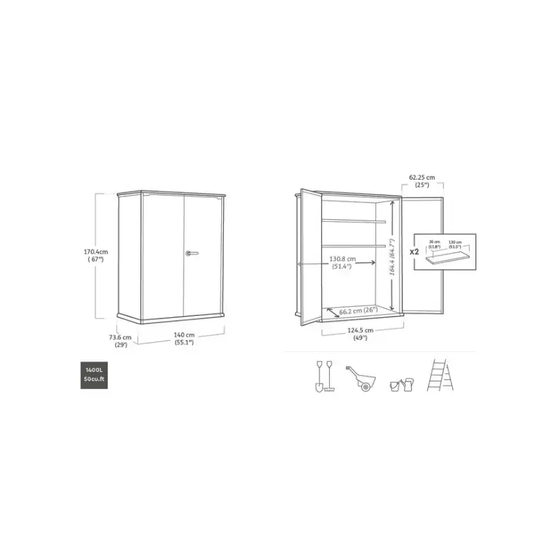 Садовый сарай Keter Deco Vertical Shed Photo 4