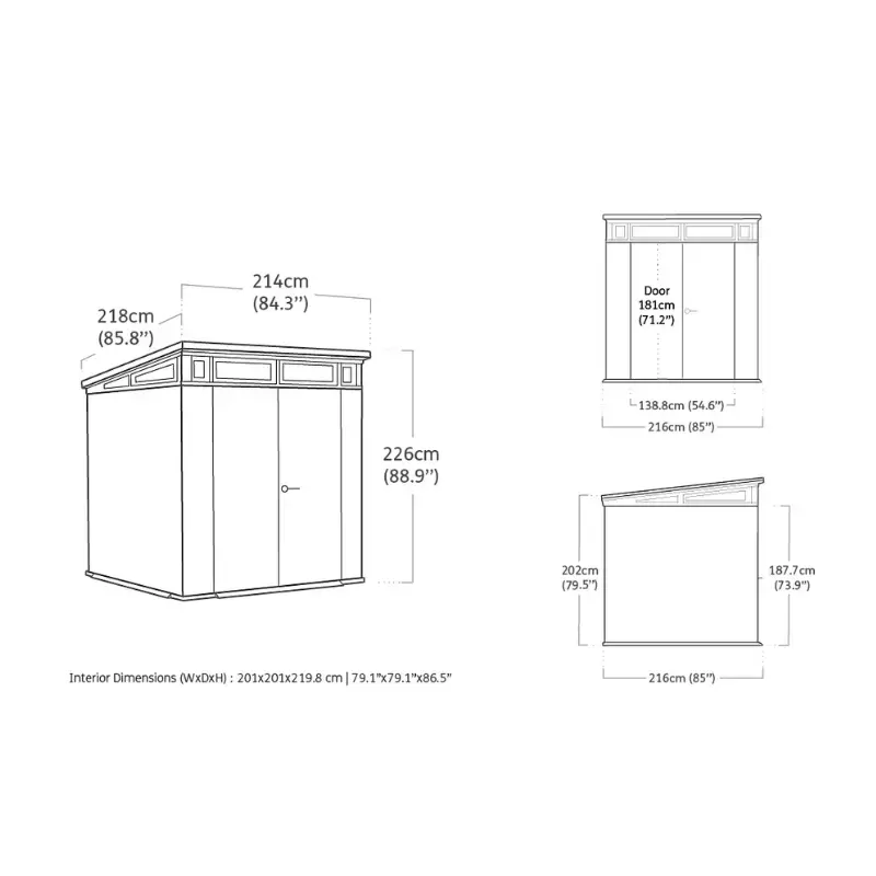 Keter Deco Pent 7x7 dārza šķūnis Photo 5