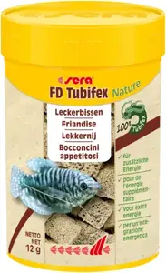 Сухой корм для аквариумных рыб sera FD Tubifex 0.012 кг (0,1 л) — высокобелковый тубифекс