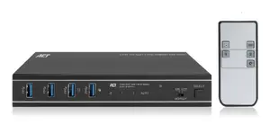 KVM switch ACT 2-Port USB-C/HDMI 4K@60Hz AC7922 with USB keyboard/mouse, HDMI video, 100W PD