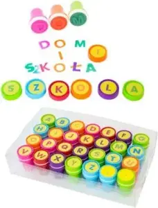 Educational Alphabet Stamps Leviatan Pieczątki edukacyjne Alfabet - letter stamps set