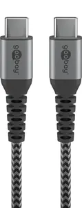 Кабель USB C—USB C GOOBAY 49301 — USB 2.0, 0.5 м, чёрно‑серый