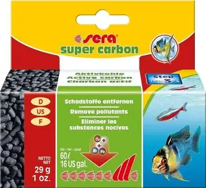 Aktivētais ogle sera Super carbon 29 g akvārija filtram