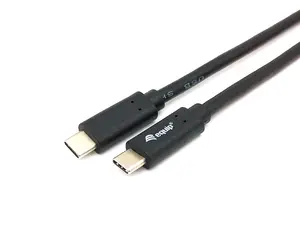 USB-C to USB-C cable EQUIP 128348, USB 3.2 Gen 1 (5 Gbps), PD 60W, 0.5 m, black
