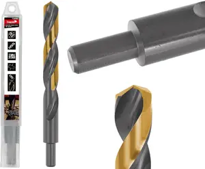Tvardy HSS black-gold metal drill bit, 18.00 mm, solid carbide-compatible shank