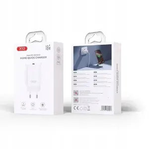 Sienas lādētājs XO CE33 QC 18W 1x USB balts ar microUSB kabeli
