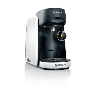 Capsule coffee machine Bosch TAS164E — fully automatic, 0.7 L water tank, LED display, 1400 W, black/white